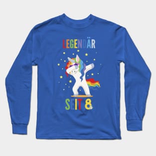 8th birthday unicorn Long Sleeve T-Shirt